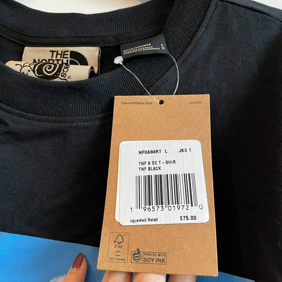 The North Face x Online Ceramics Black Short Sleeve T-shirt (Size L) - NWT - Picture 4 of 4
